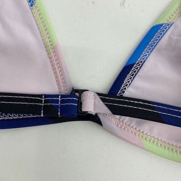 Tavik Jett Esalen Womens striped blue green new triangle swim bikini top small - Picture 10 of 13